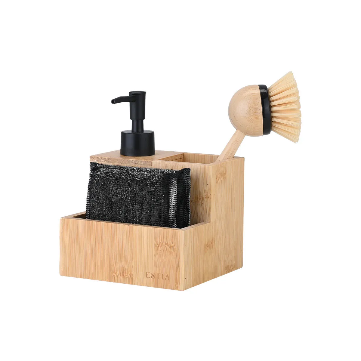 Dozer za tečni deterdž. Bamboo Essentials sa 2 sudjera i četkom Estia