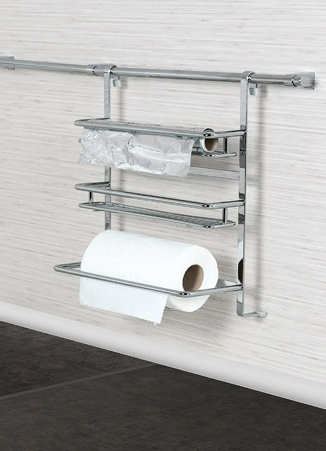 Držač ubrusa i folije za reling cev 355x180x400mm hrom Starax