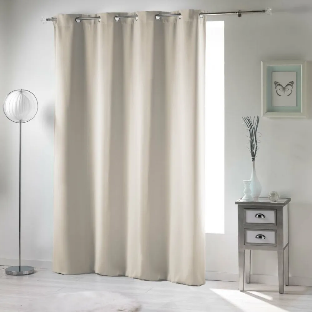 Draperija 135x240cm sa otvor. za garniš.boja slonovače D.d Interieur