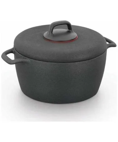 Duboka šerpa 6.5l Gusto Plus fi 26x13cm sa poklopcem crna Korkmaz