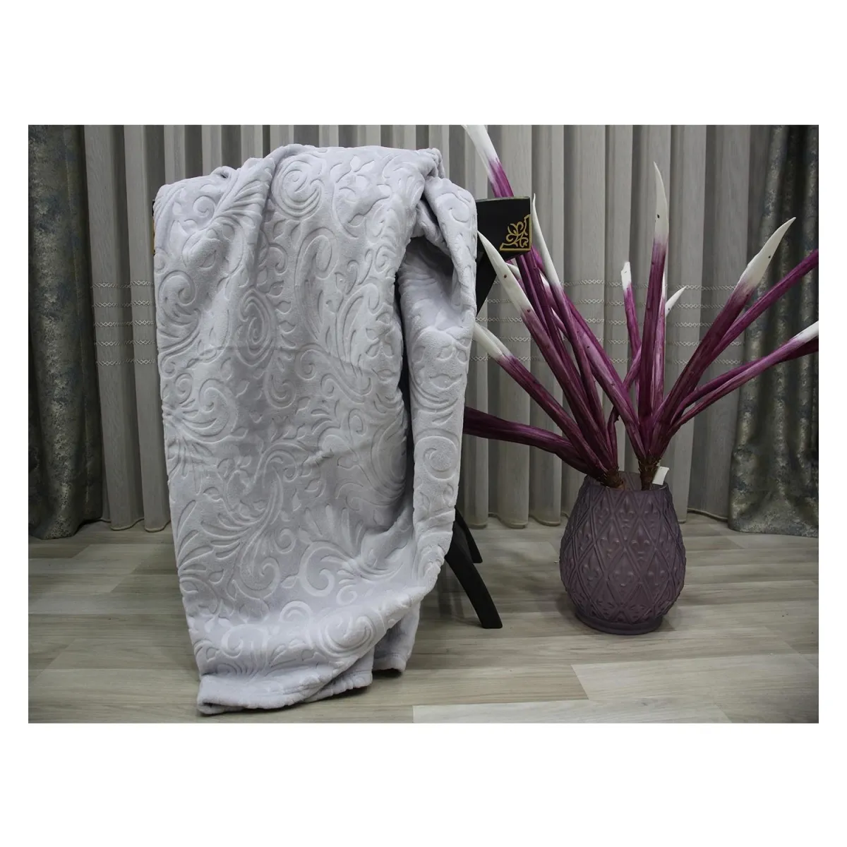 Ćebe Daisy 516 za jedan krevet 160x220cm sivo Mink
