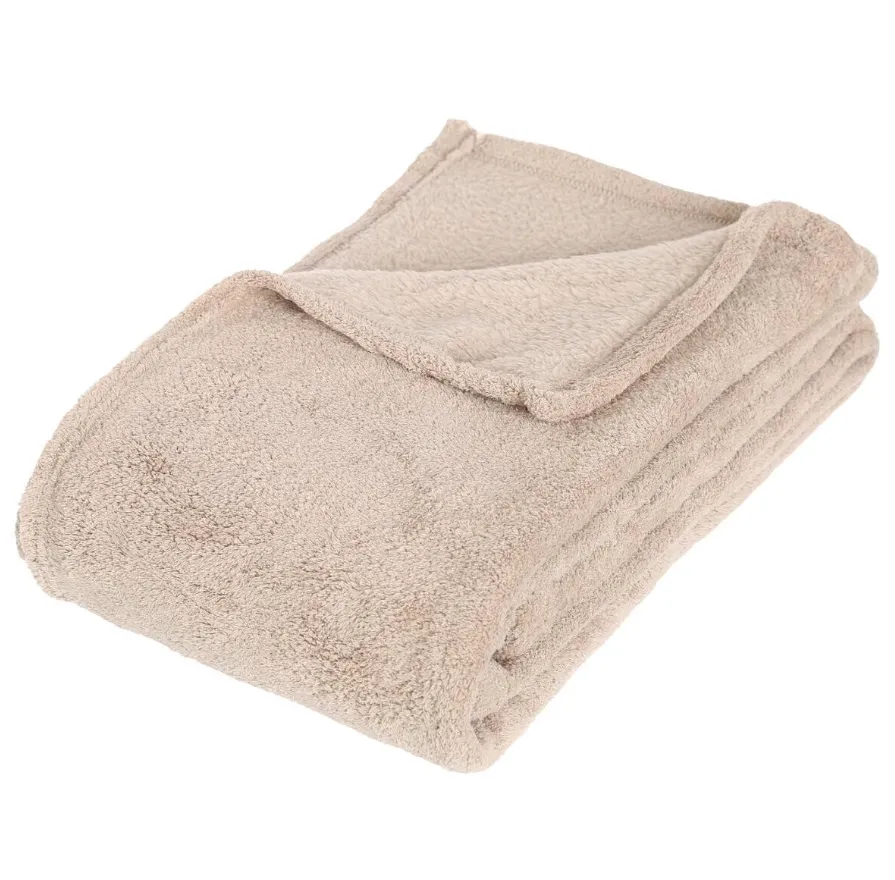 Ćebe microfiber 125x150cm bež Atmosphera C.Dinterieur