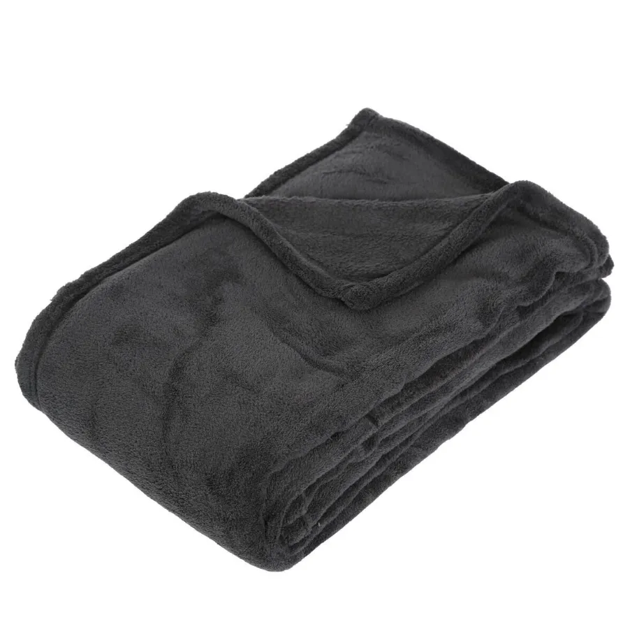 Ćebe microfiber 125x150cm tamno sivo Atmosphera C.Dinterieur