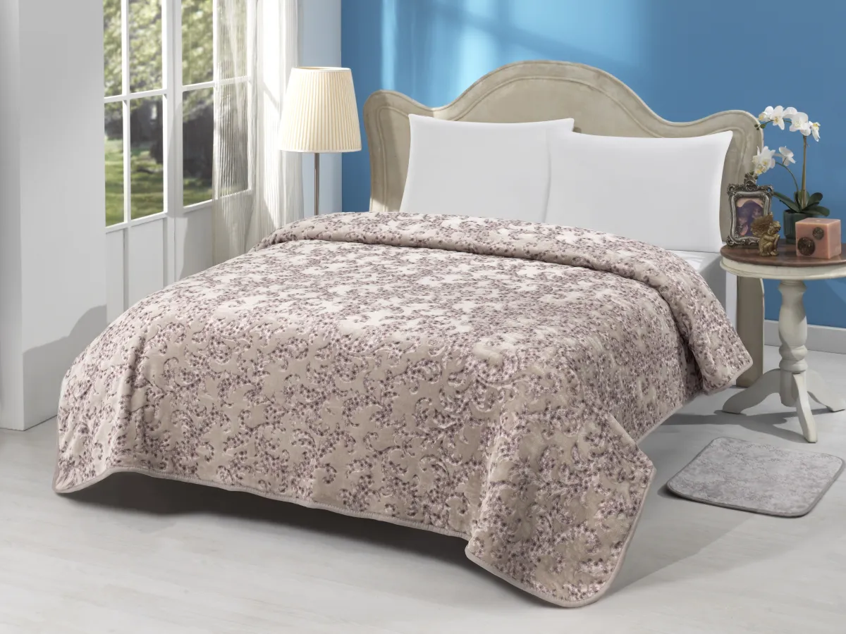 Ćebe Premium 603 za franc. krevet 220x240cm sv. braon Mink