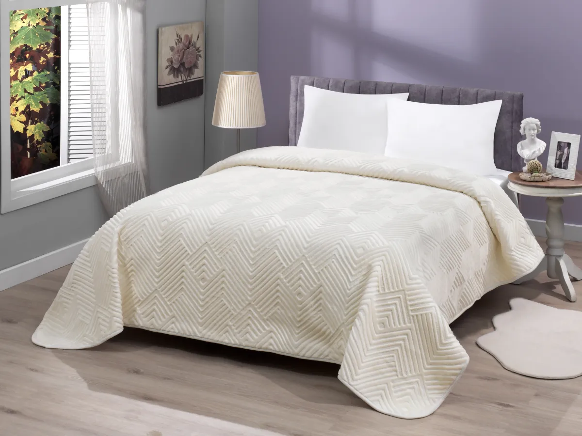 Ćebe Prime 555 za franc. krevet 200x220cm bež Mink