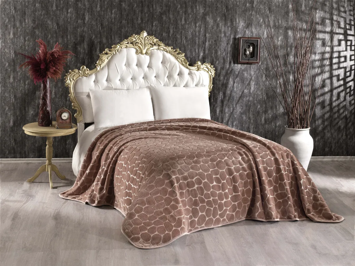 Ćebe Sense 518 za franc.krevet 220x240cm kapućino boja Mink