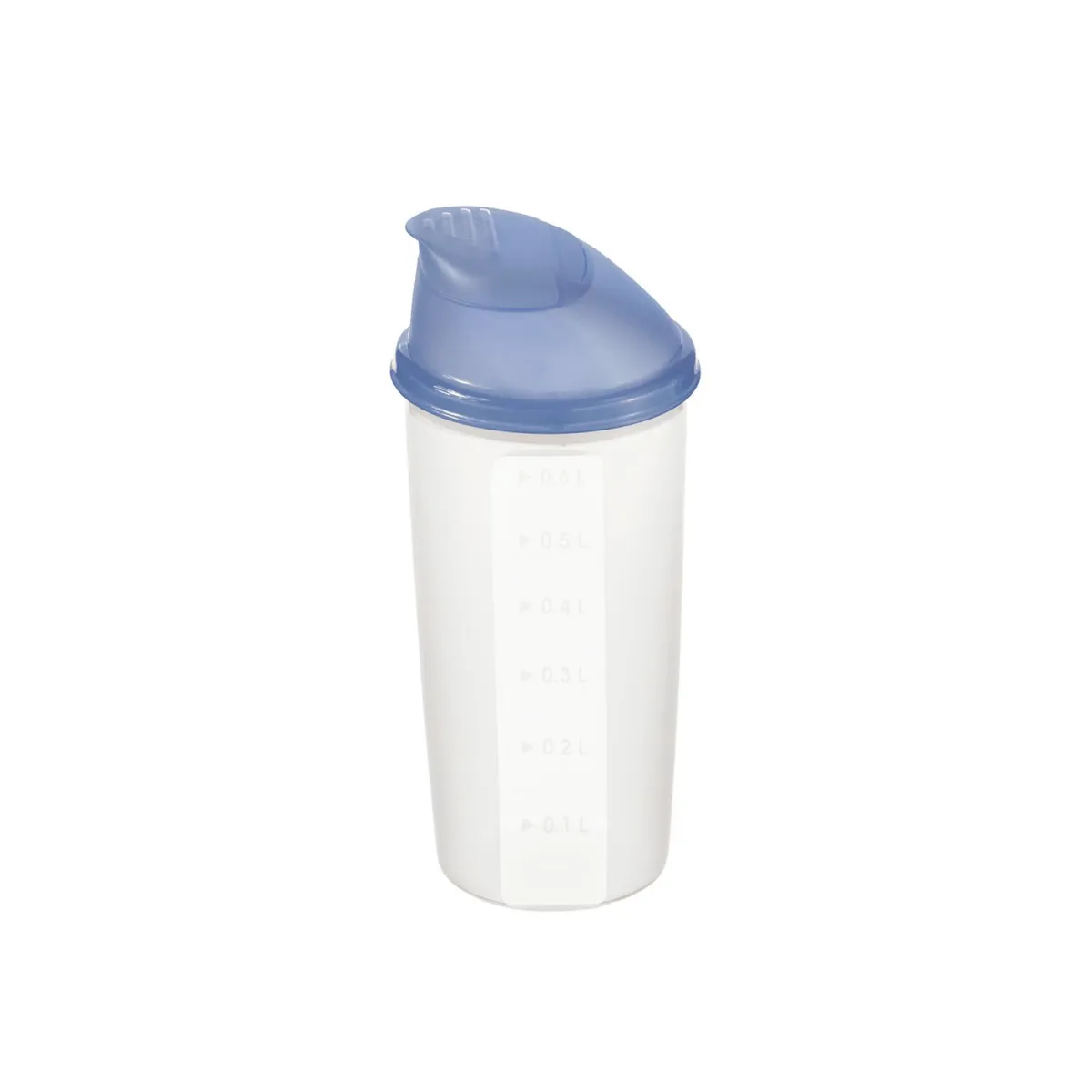 Šejker Domino 0.6l transp./plavi Rotho