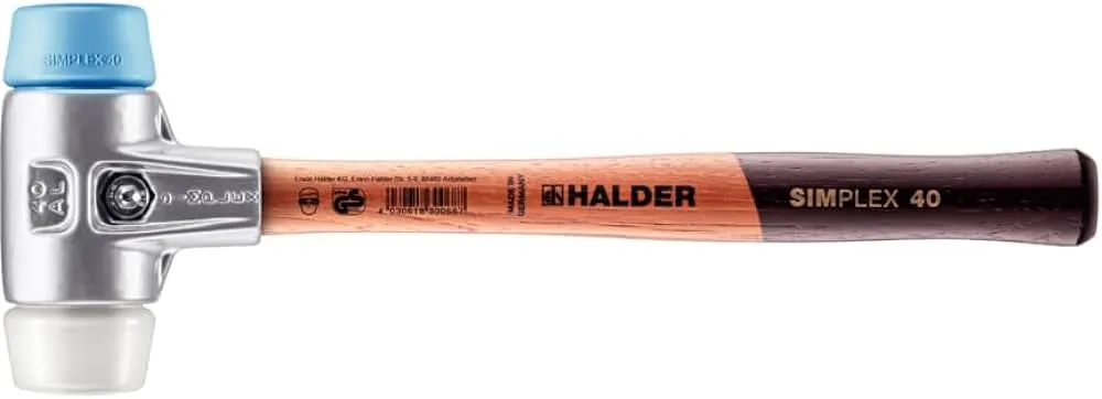 Čekić Simplex alum. 349g sa drvenom drškom fi 40mm Halder