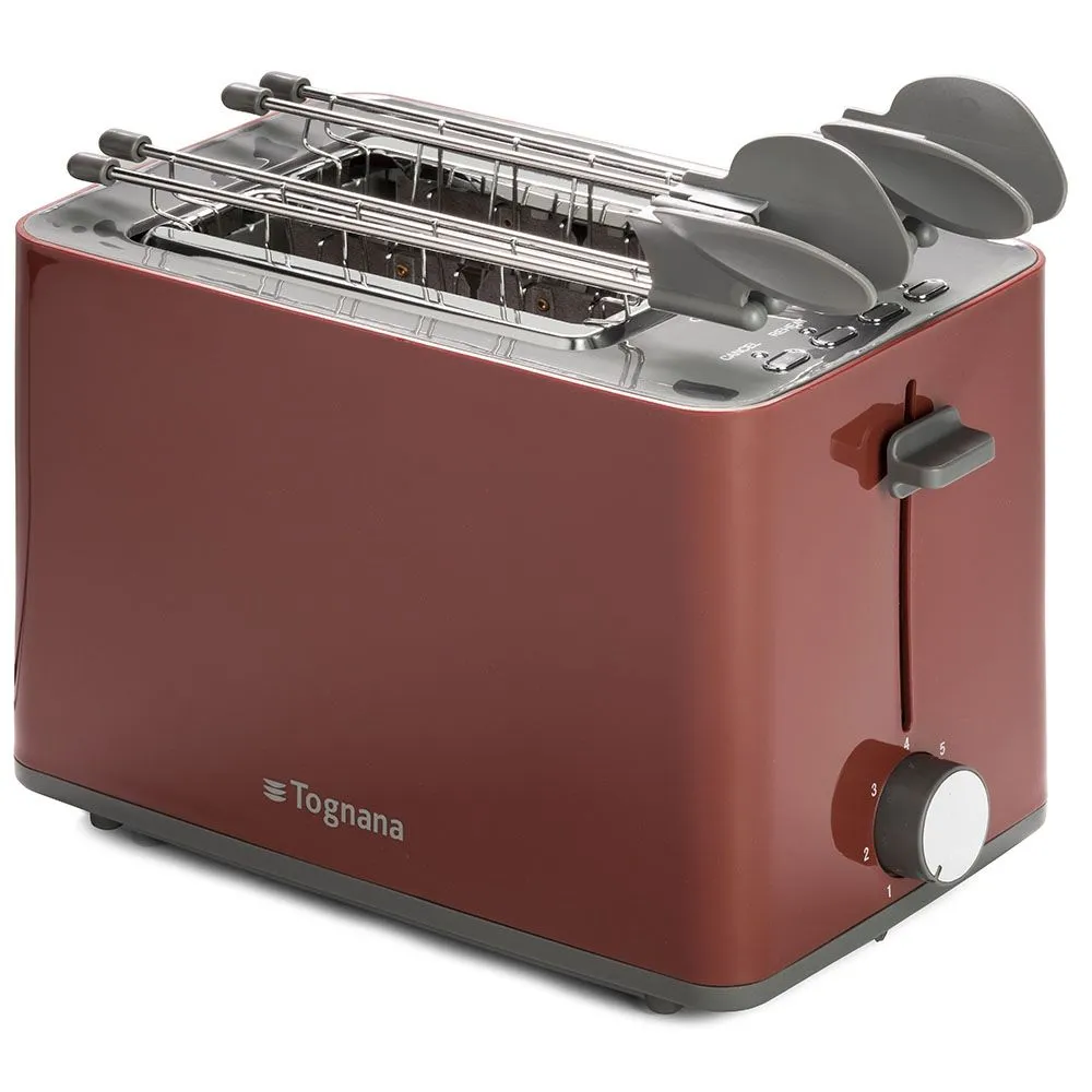 El. toster za hleb Iridea 850W za dva tosta boja cigle Tognana