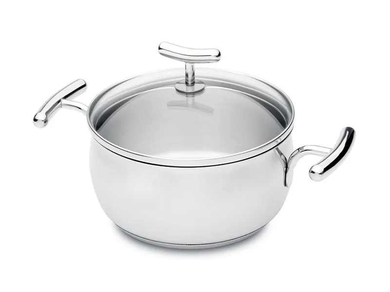 Šerpa Yumi Glass 2.6l fi 20cm sa staklenim poklopcem inoks Silampos