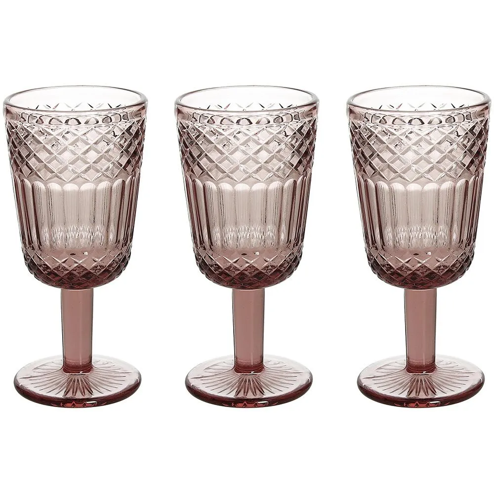 Garn. čaša sa stopom Claire 270ml 3/1 transp. roza Tognana