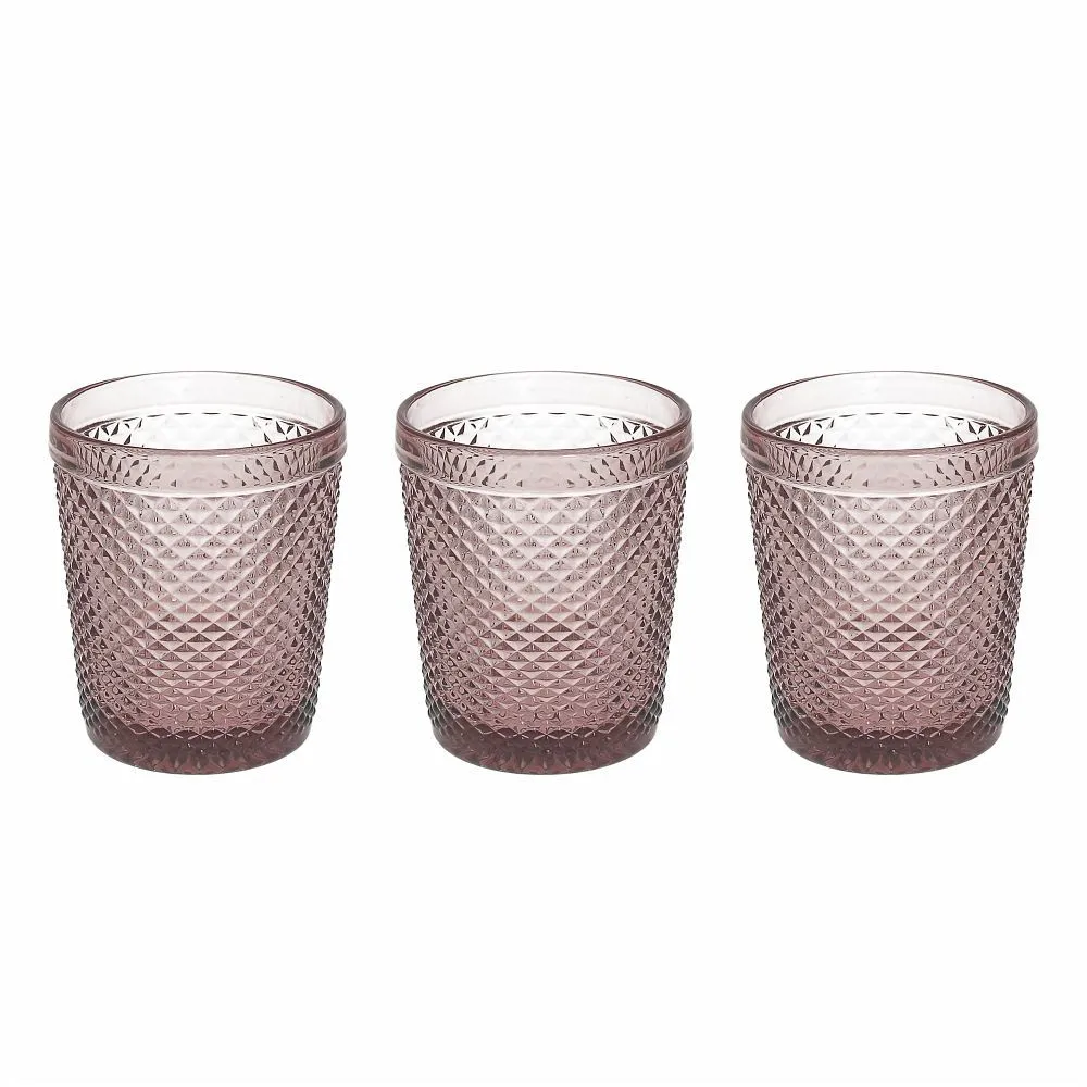 Garn. čaša za vodu Diamante 300ml 3/1 transp. ciklama Tognana