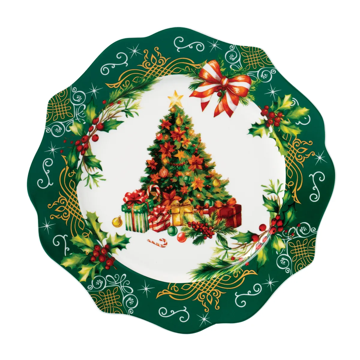 Garn. dezertnih tanjira Winter Holiday 19cm 6/1 u poklon pakovanju