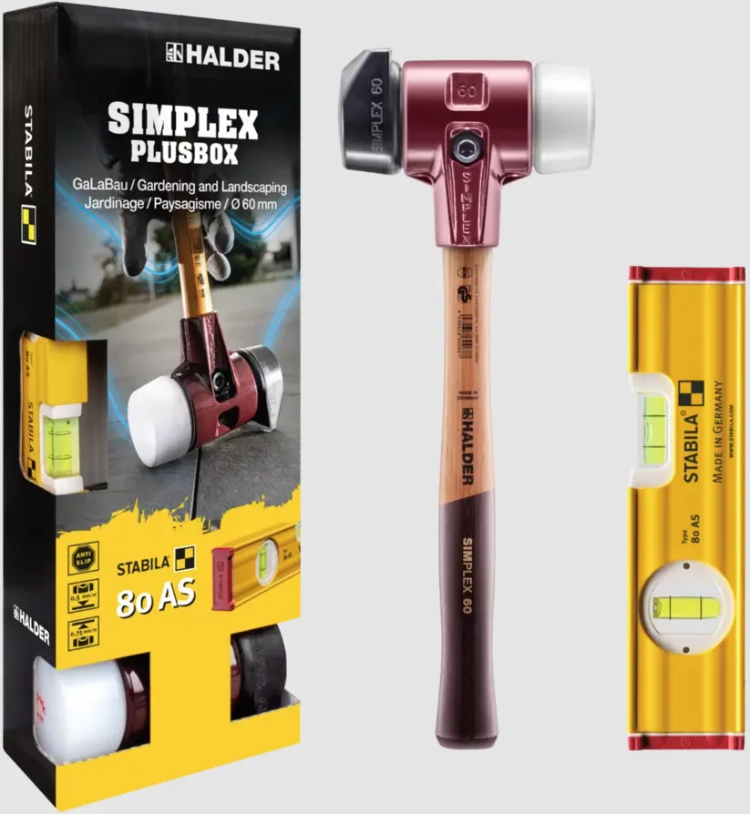 Garn. čekić Simplex fi 60mm 1540g+libela 20cm Halder