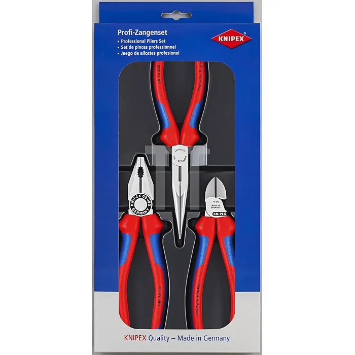 Garn. klešta: špicasta+ kombinirke+ sečice 3/1 Knipex