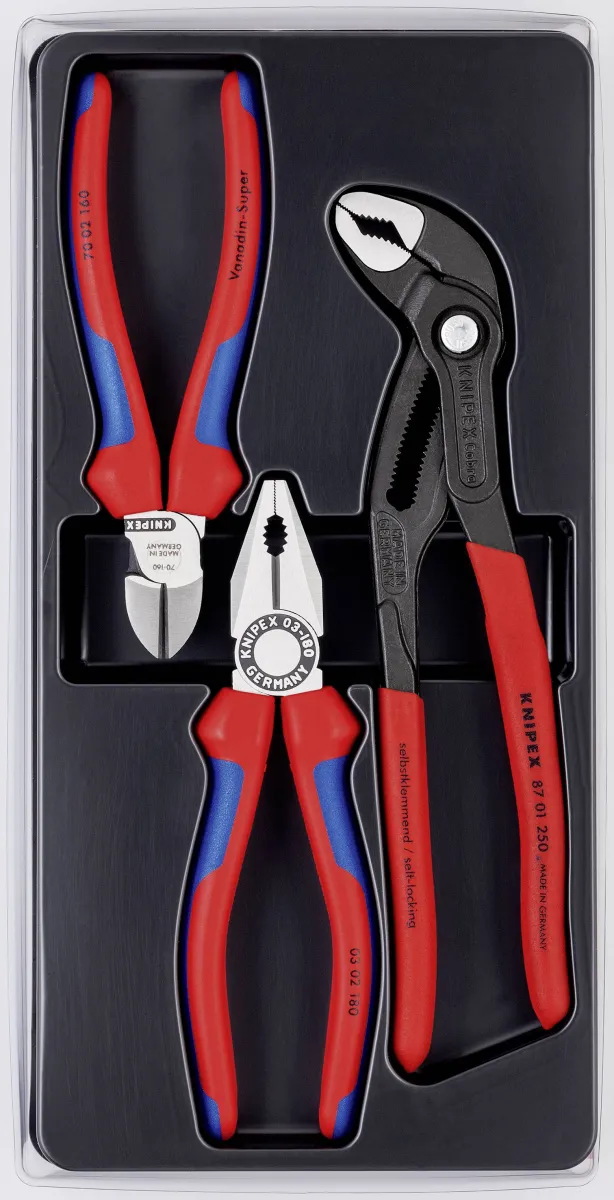 Garn. klešta:kombinirke+ sečice+ papagajke 3/1 Knipex