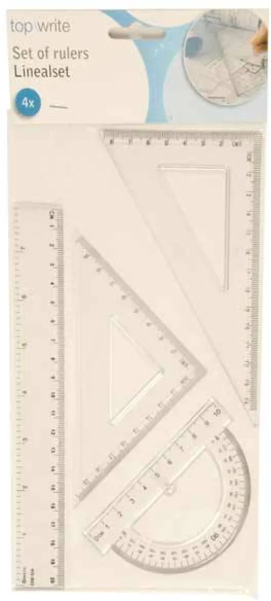 Garn. lenjira za geometriju 4/1 Topwrite