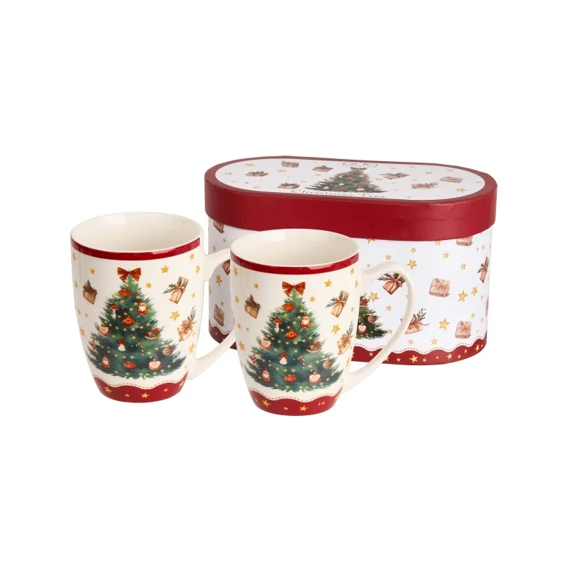 Garn. šolja Christmas Tree 360ml 2/1 u poklon pakovanju Duo