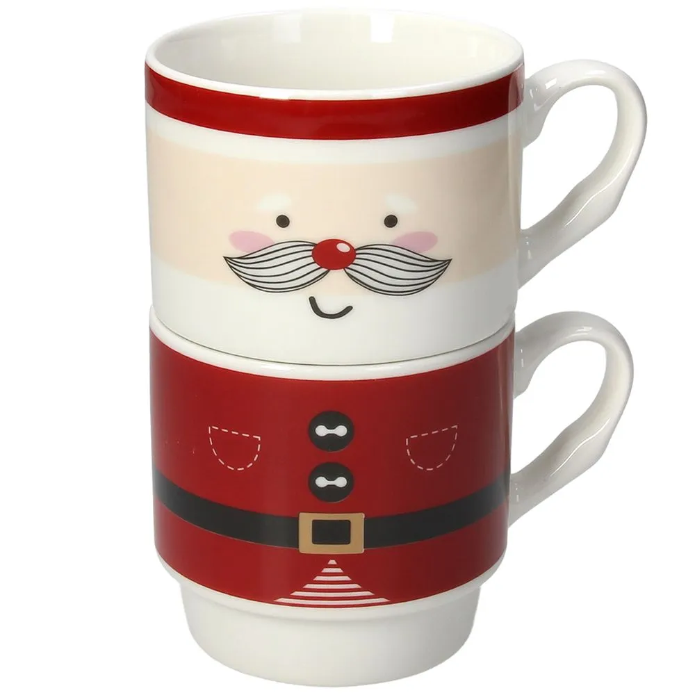 Garn. šolja Natale Stacking Claus 330ml 2/1 sort Tognana