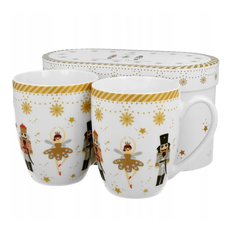 Garn. šolja za čaj Christmas Ballerina 350ml 2/1 u poklon pakov.  Duo