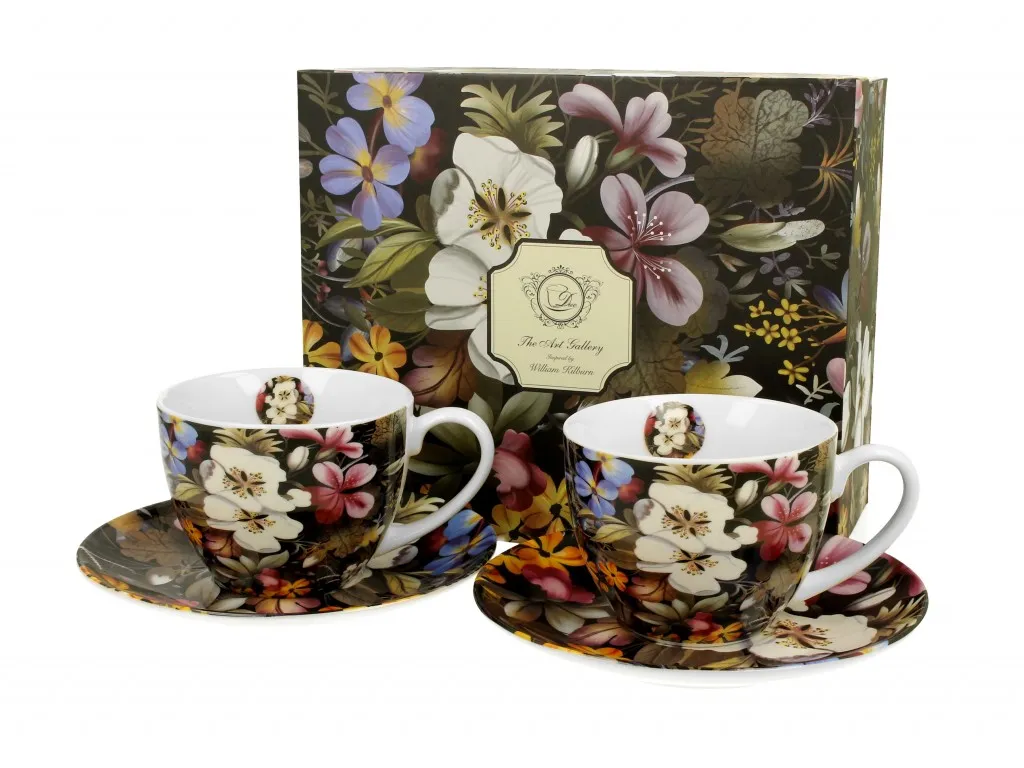 Garn. šolja za kafu Art Gallery 280ml 2/1 sa tanjir. crna W.Kilburn