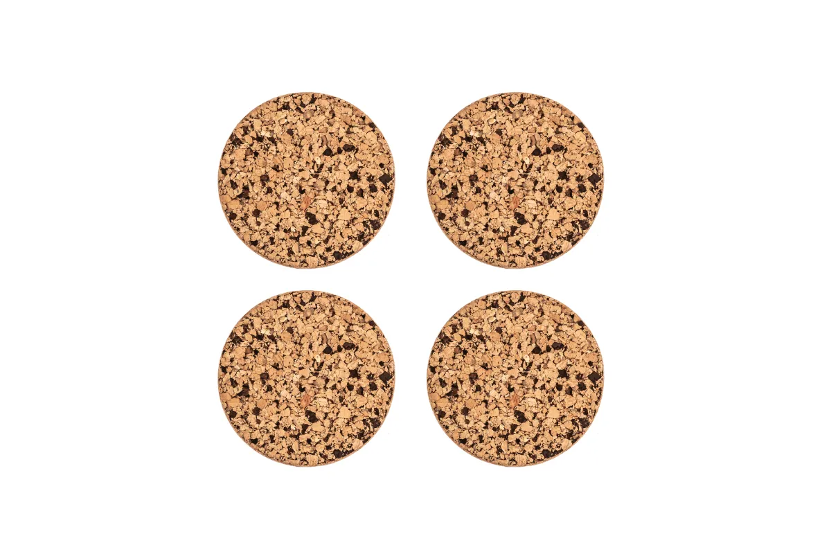 Garn. podmetača za čaše Querco fi 10cm 4/1 bež/braon ZicZac