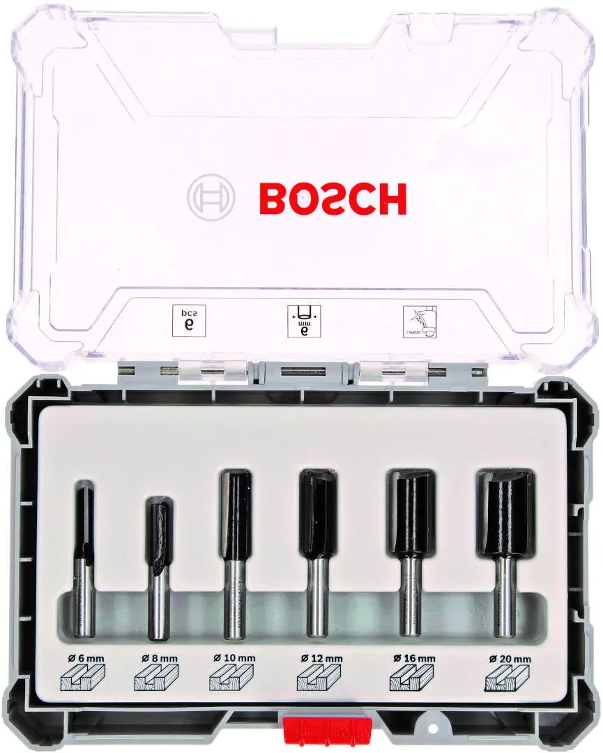 Garn. ravnih glodala 6/1 prihvat 6mm Bosch
