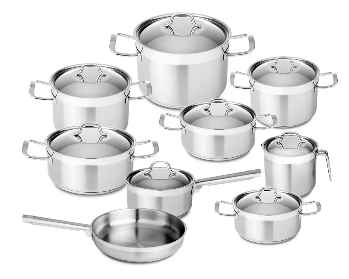 Garn. Tejo :6 šerpi+kaserola+ lončić sa poklop.+ tiganj 17/1 inoks Silampos