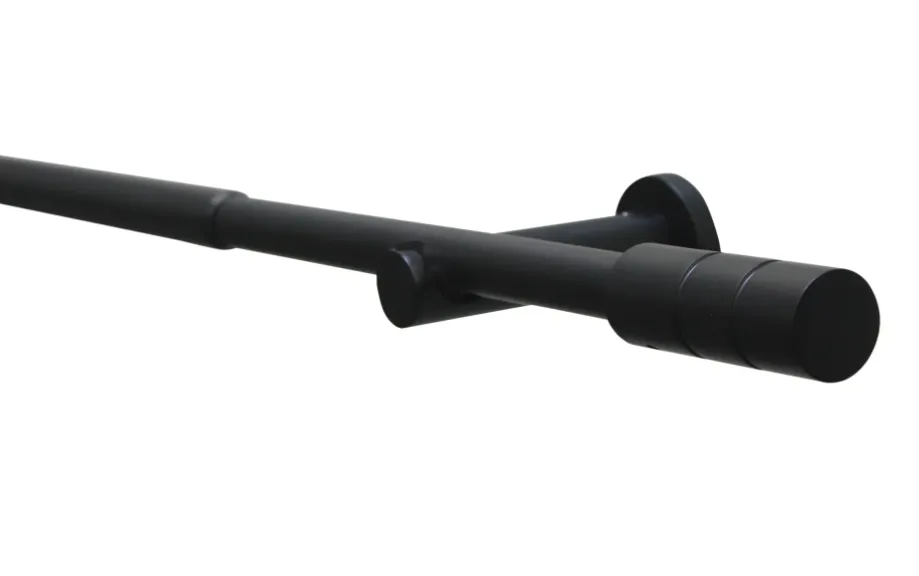 Garnišna Kreta Zylinder 16/19mm x 190-340cm mat crna Gardinia