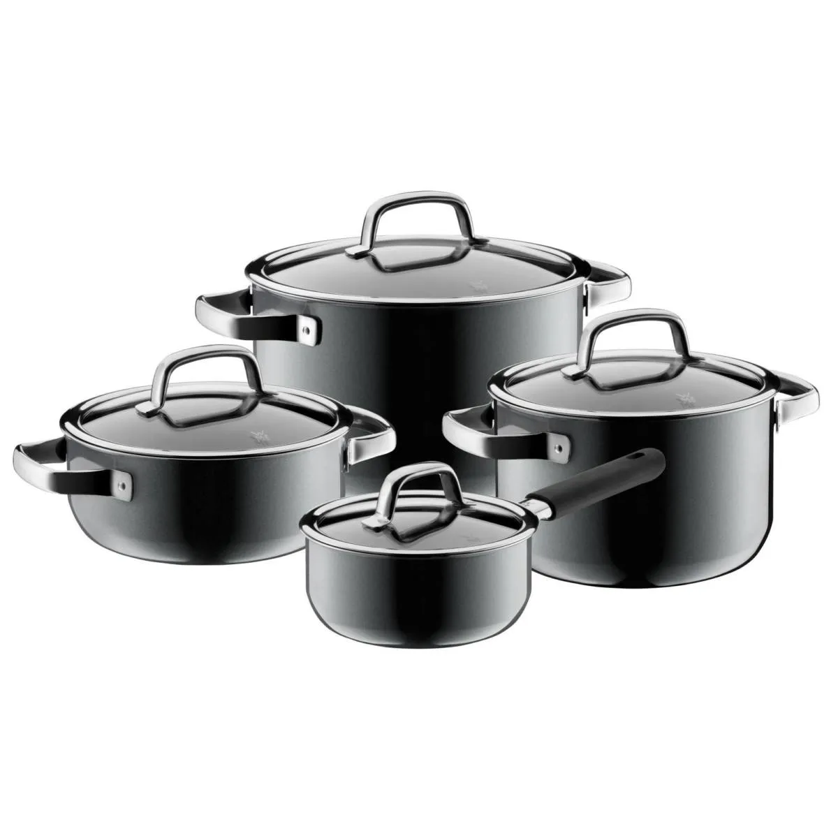 Garnitura šerpi 4/1 lonac+2 šerpe+kaserola sa pokl. Fusiontec siva