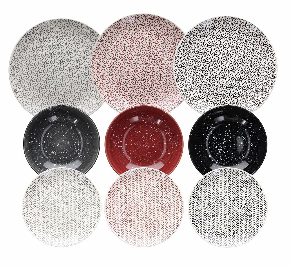 Garnitura tanjira Louise Chakra 18/1 sort Tognana