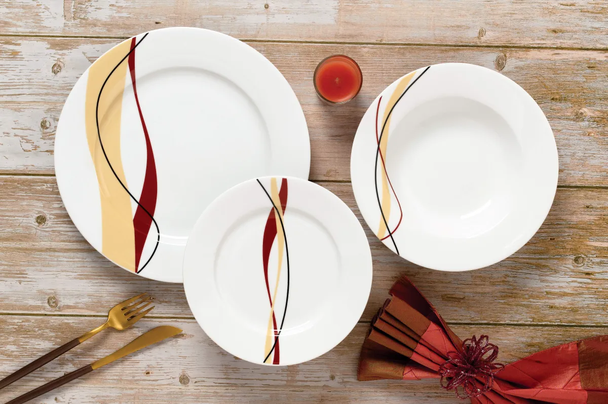 Garnitura tanjira Wavy lines 18/1