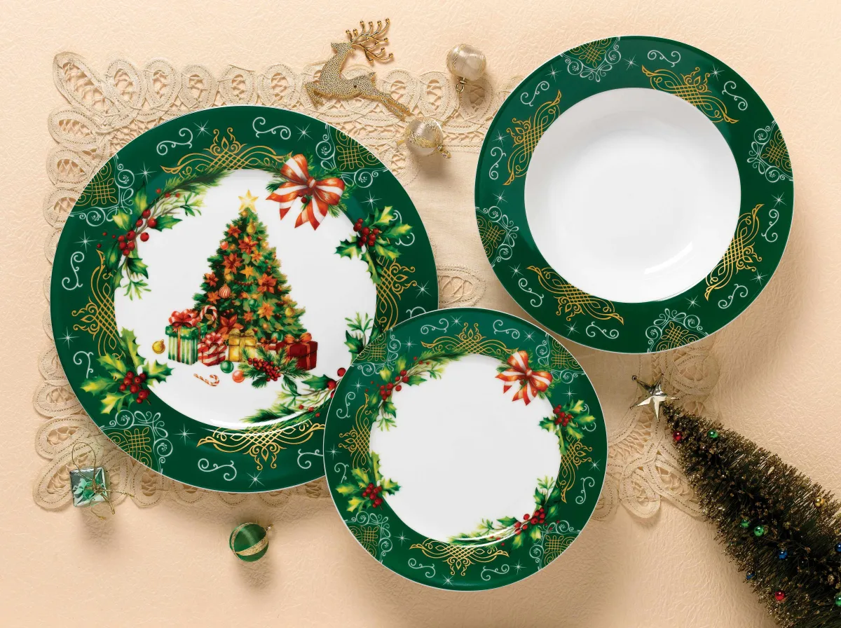 Garnitura tanjira Winter Holiday 18/1 u poklon pakovanju