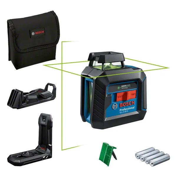 GLL 2-20 G Laser linijski zeleni H360step.+V180step. 4x1.5V Bosch