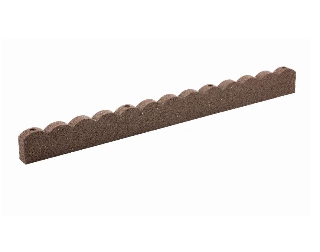 Graničnik za travnjak Flexi Scalloped 120x10x5cm sa priborom braon