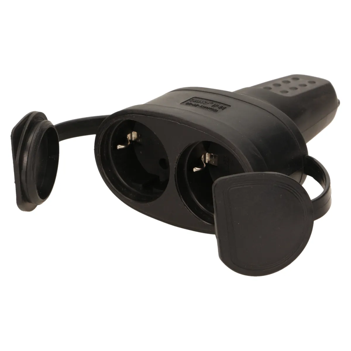 Gumeni razvodnik crni 2P+Z 16A IP44 crni Orno