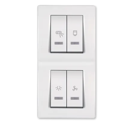Indikator za kupatilo 2x10/2x16A 250V vertikalni beli