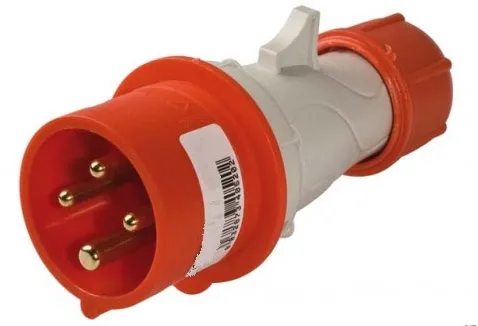 Industrijski utikač 380V 32A 3P+N+T IP44