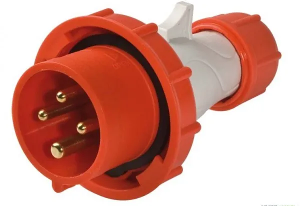 Industrijski utikač 380V 32A 3P+T IP67