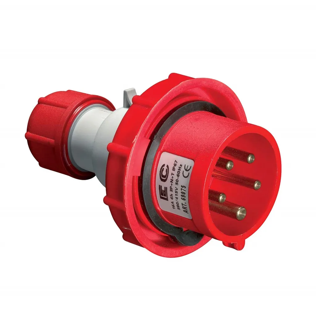 Industrijski utikač 380V 63A 3P+T IP67