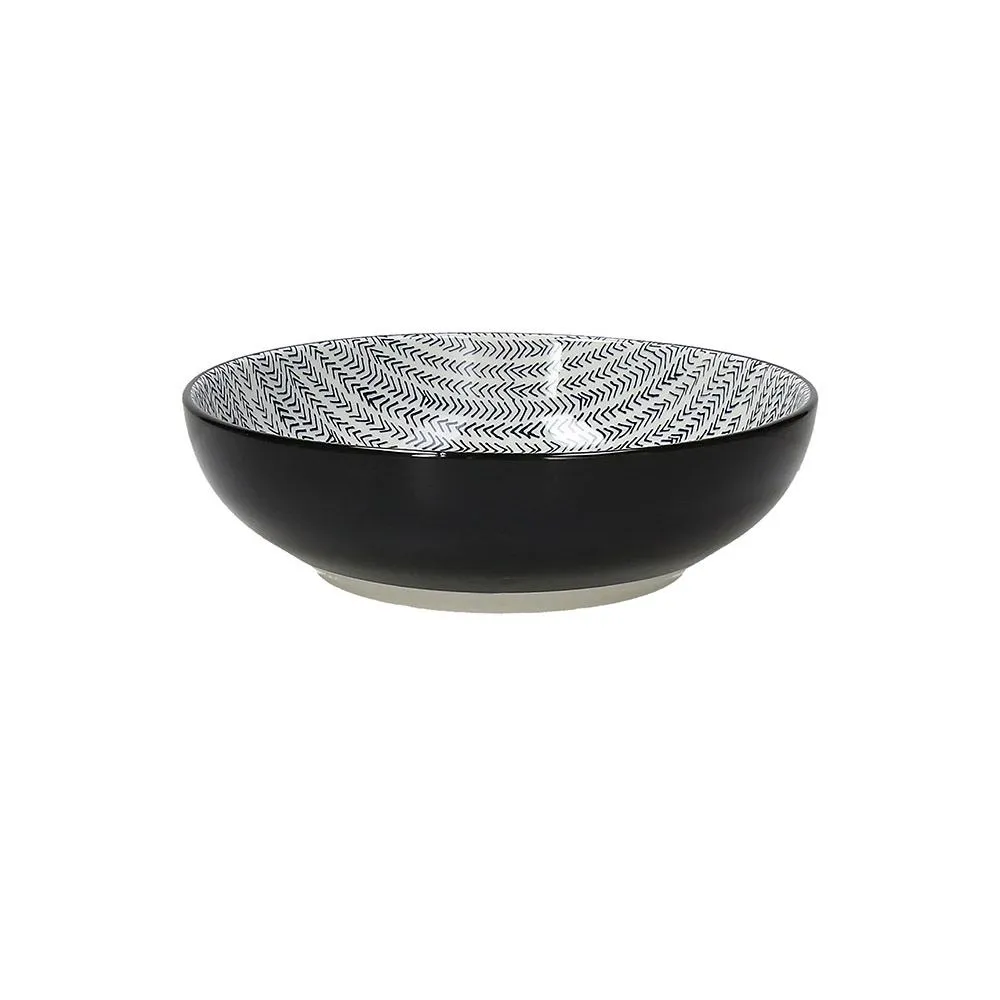 Činija za salatu Chakra fi 25cm crna/bela Tognana