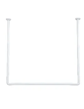 Šipka za zavesu za kadu 80x80x80cm bela Tendance