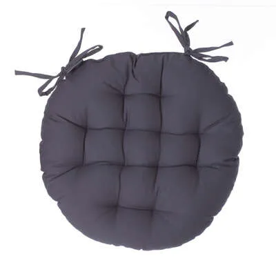 Jastuk za stolicu fi 38cm sa vrpcama tamno sivi Atmosphera