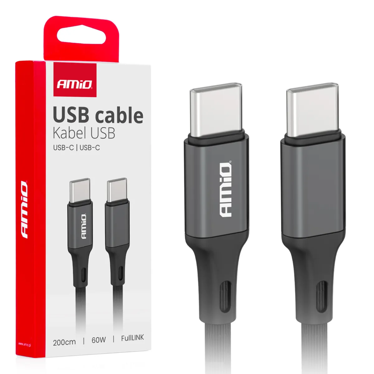 Kabal 2xUSB-C 60W 200cm FullLINK Amio