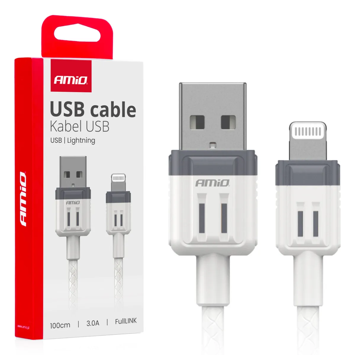 Kabal USB - Apple Lightning 3A 100cm FullLINK Amio