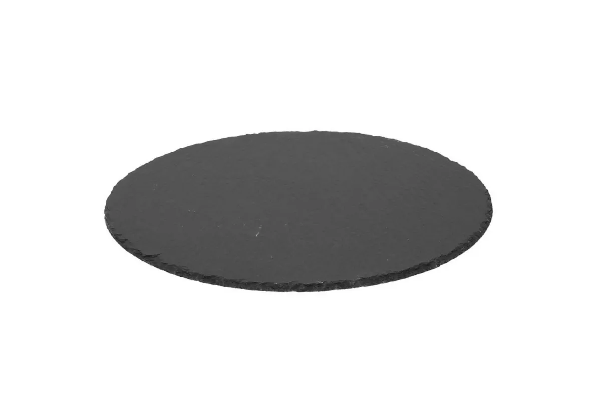 Kamena daska za posluživanje Linea Olly fi 30cm siva Tognana