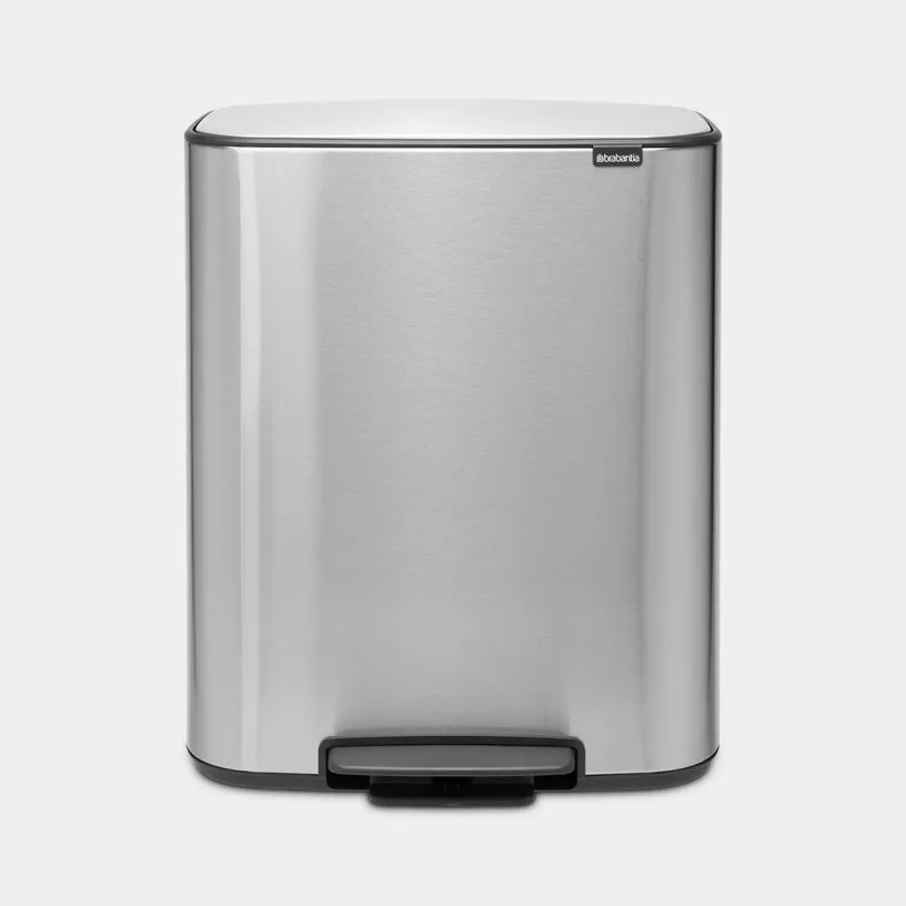 Kanta za otpatke sa papuč. Bo Pedal 60l mat inoks + 3 kese Brabantia