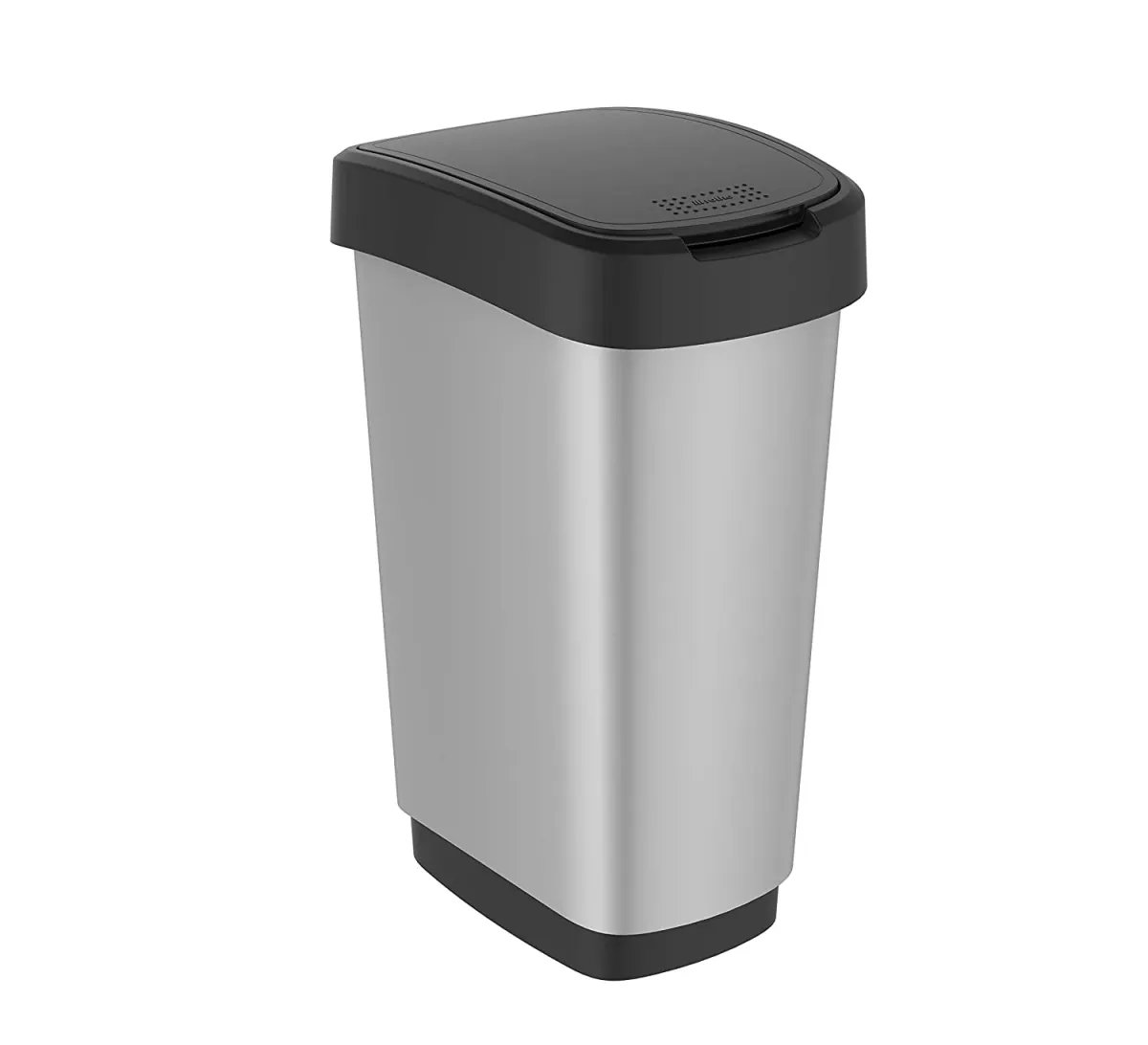 Kanta za otpatke Twist 25l  sa okretnim poklop. boja srebra/crna Rotho