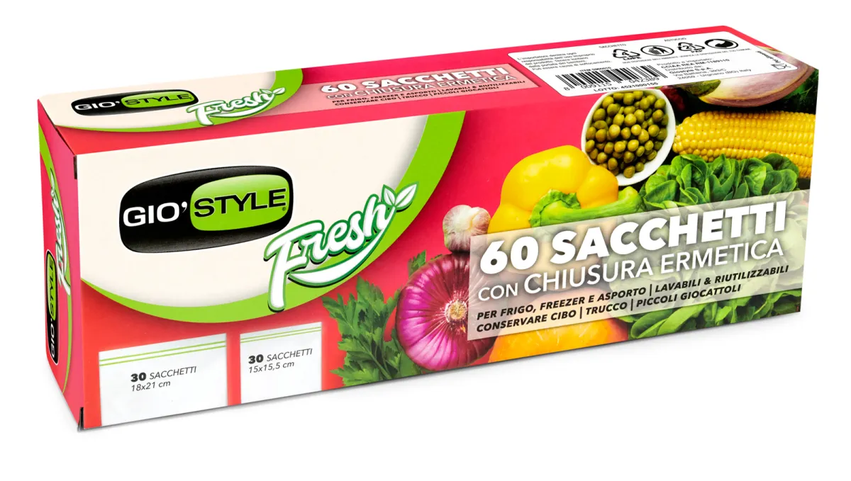 Kese za odlaganje hrane Fresh 18x21/15x15.5cm 60/1 Giostyle