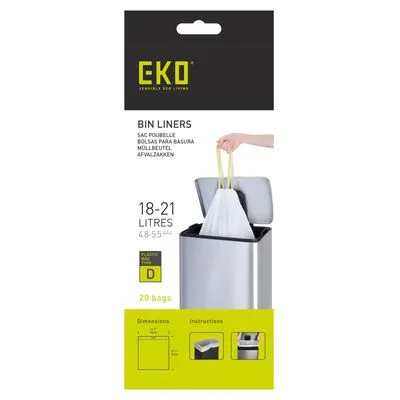 Kese za smeće Tip D 18-21l bele 20/1 Eko